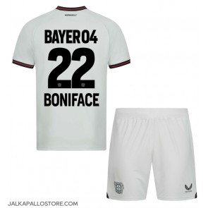 Bayer Leverkusen Victor Boniface #22 Vieraspaita Lapsille 2023-24 Lyhythihainen (+ shortsit)